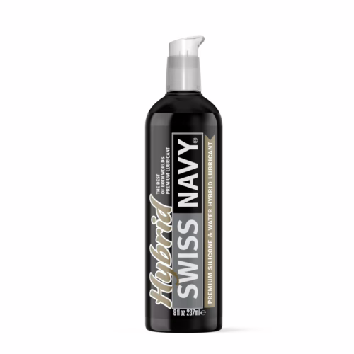 Swiss Navy Hybrid Premium Silicone and Water Based Lubricant bottle