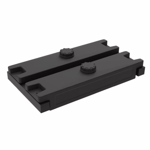 Stylish and functional black tanks for all your storage needs. Two black plastic tanks with caps