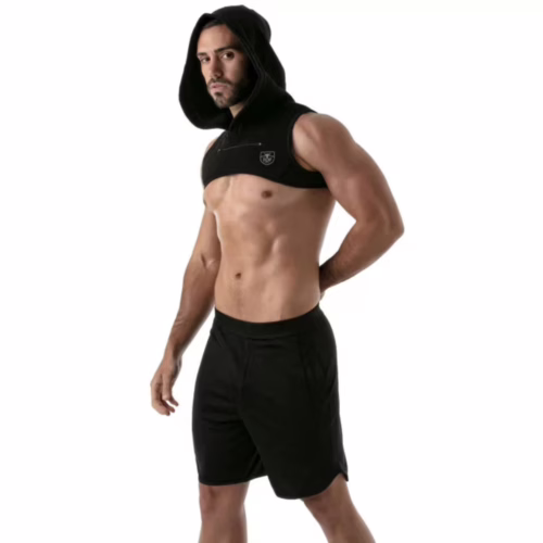 Black Tof Paris Paris Hoodie Harness on a model
