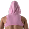 Pink Tof Paris Paris Hoodie Harness, showcasing the back view with a hood