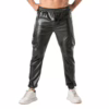 Black Tof Paris Kinky Cargo Sweat Pants for men, worn with white sneakers