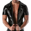 Tof Paris Vinyl Zipped Vest - Black