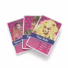 Get ready to play with your favorite drag queens in the Bubblegum Stuff Top Drags Card Game! Three cards from the Bubblegum Stuff Top Drags Card Game featuring drag queen illustrations