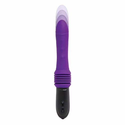 Purple vibrator with ridged middle and black base