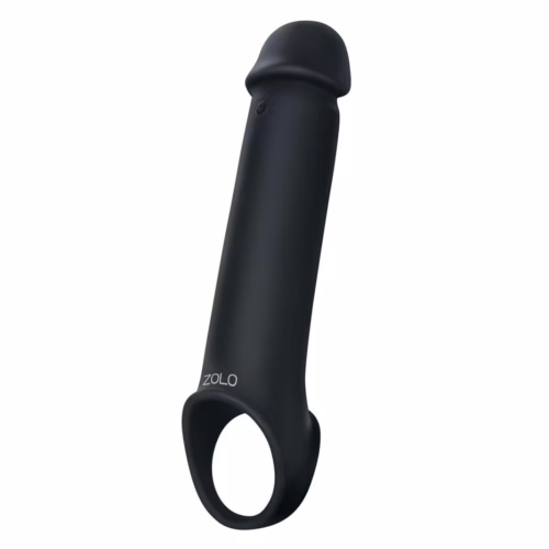 Zolo Vibrating Remote Control Penis Extender Strap On in black