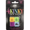 Spice up your romantic evenings with the fun and playful 4 Kinky Sex Dice. 4 Kinky Sex Dice game, featuring colorful dice with actions and time limits