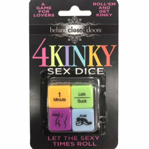 Spice up your romantic evenings with the fun and playful 4 Kinky Sex Dice. 4 Kinky Sex Dice game, featuring colorful dice with actions and time limits