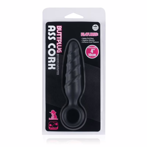 F06F025A00-010-1.Jpg Nanma Dark Stallions Silicone Butt Plug Black 3.5In
