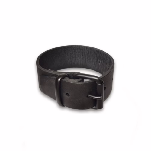 Prowler Red Leather Buckle Bicep Band - Black, XL
