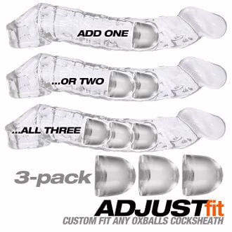 Oxballs Adjustfit Insert 3 Pack Clear