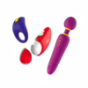 Romp Pleasure Sex Toy Kit - complete multi-colour pleasure collection in blue red purple