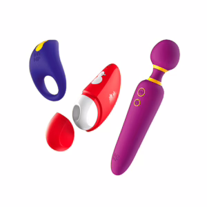 1_pleasure_kit Romp Pleasure Sex Toy Kit - complete multi-colour pleasure collection in blue red purple