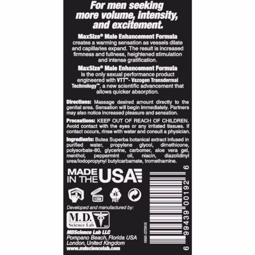 Swiss Navy Max Size Enhancement Cream 5oz