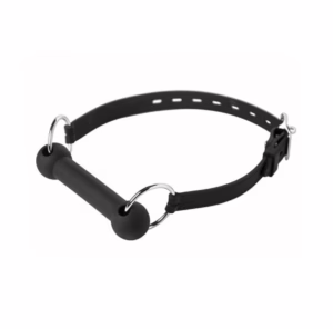 ad509-1_1 Master Series bit gag with locking silicone design and adjustable straps