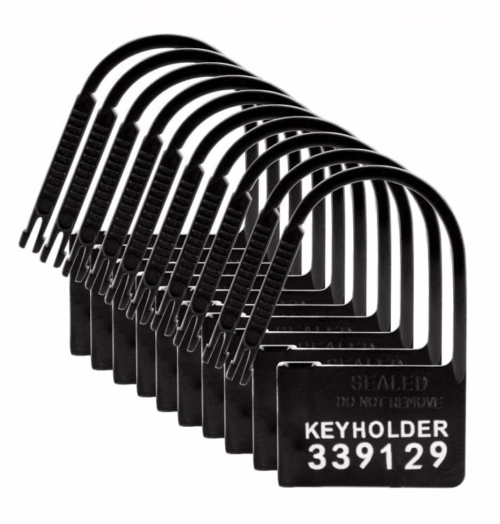 Master Series Keyholder numbered chastity locks 10 pack tamper-evident design