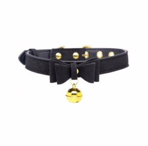 ag456-black-001_750x418_1 Master series golden kitty collar in black leather with gold bell