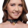 Master Series Golden Kitty Cat Bell Collar Black/Gold