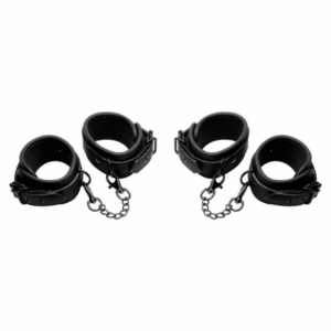ag959-001-1 Master Series kinky comfort cuff set with padded wrist and ankle restraints for bondage play