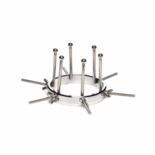 Master Series Oculus stainless steel anal explorer premium butt plug with distinctive design