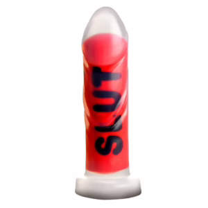 Master Series SLUT silicone dildo - premium body-safe intimate toy with ribbed texture