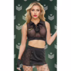 Baci sergeant costume black mesh military inspired 4 piece role play set