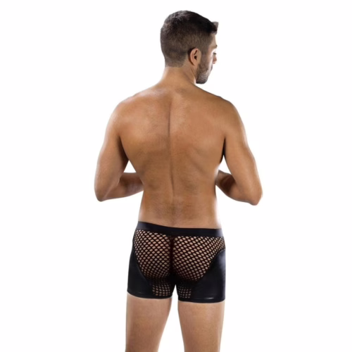 Envy Sheer Contrast Boxer Briefs Black