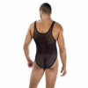 Envy Fierce Deep V Mesh Bodysuit Black