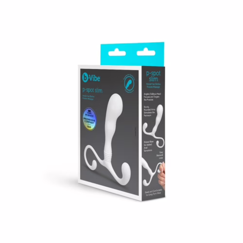 b-Vibe P-Spot Slim Hands-Free Slimline Prostate Massager White