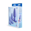 b-Vibe Butties Beginner Booty Bundle 3 Piece Anal Training Butt Plug Set Blue