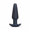 b-vibe hefty weighted butt plug with sparkly silicone finish and secure flared base