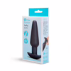 b-Vibe Hefty Weighted Sparkly Silicone Butt Plug Black