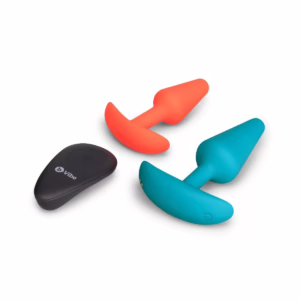bv-115_anal_training_bundle-1_4000px_ b-Vibe Butties Anal Training Bundle two piece remote control butt plugs for progressive comfort