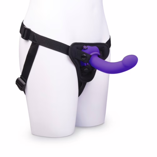B-Vibe Vibrating Curved Strapn on Kit