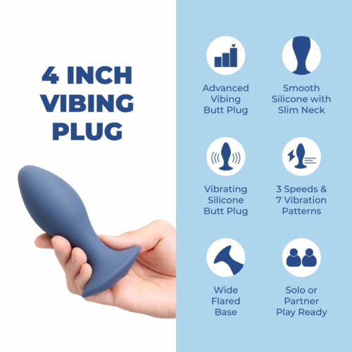 b-Vibe 4inch Vibrating Silicone Butt Plug