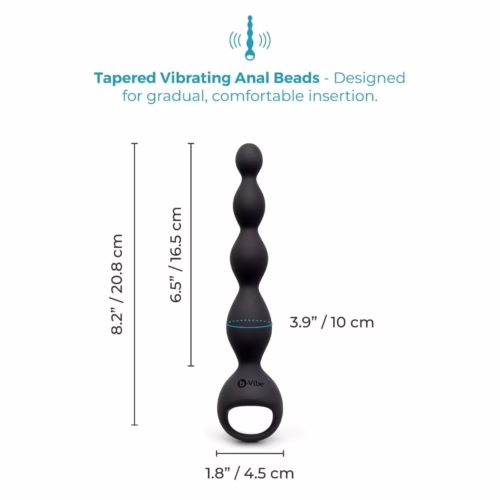 b-Vibe 6.5inch Tapered Vibrating Silicone Anal Beads
