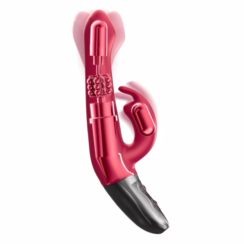 fpbq050a00-027_5_2 Titanz Rotating 5 Inch Rechargeable Rabbit Vibrator With Clitoral Stimulation