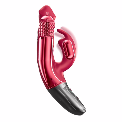 fpbq052a00-027_4 Titanz Rotating 3.5 Inch Rechargeable Rabbit Vibrator With Clitoral Stimulation