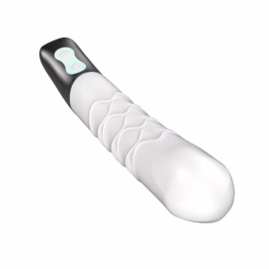 Titanz thrusting vibrator with rechargeable dual stimulation design