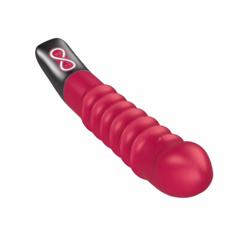 fpbr014a00-027 Titanz spiral 6 inch rechargeable vibrator in pink and purple showing distinctive textured spiral surface design