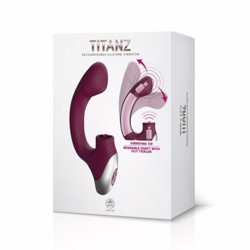 fpbr045a00_028_packaging Titanz G-Spot and Clitoral Tickler Rechargeable Vibrator Purple