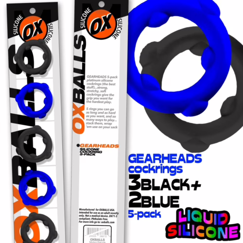 Oxballs Gearheads 5 Pack Cock Rings