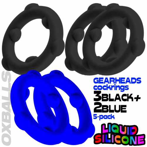 Oxballs Gearheads 5 Pack Cock Rings