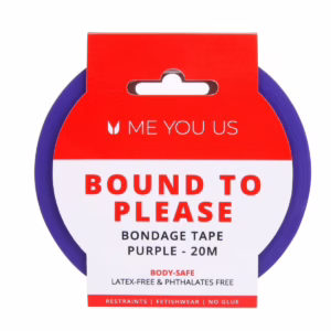 kx015-purp-20_pkg_f-2 Me You Us bondage tape purple PVC roll for comfortable restraint play