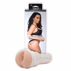 lana_fleshlight_butt Fleshlight Girls Lana Rhoades Karma male masturbator with distinctive texture and SuperSkin material