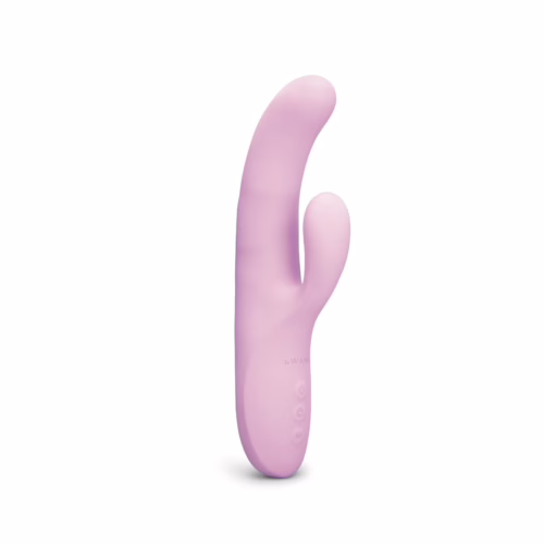 Le Wand Hither rocking rabbit vibrator in lilac with curved G-spot design and dual stimulation