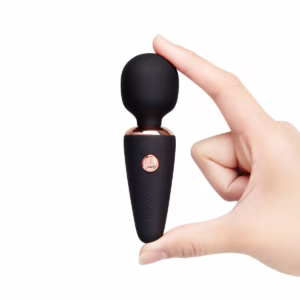 lw-062blk_1 Le Wand Mini Micro rechargeable wand vibrator - compact powerful massage device