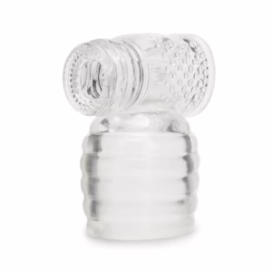 lw-web-070 Le Wand Slider clear male masturbator wand attachment - premium TPE stroker accessory