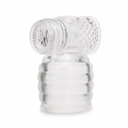Le Wand Slider clear male masturbator wand attachment - premium TPE stroker accessory