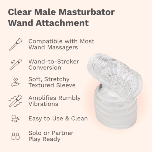 Le Wand Slider Clear Male Masturbator Wand Attachment