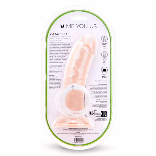 Me You Us Ultra Cock Realistic Squirting Dildo (8")
